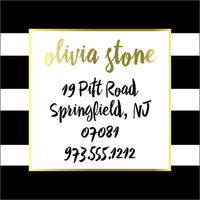 Black and White Stripes Calling Cards
