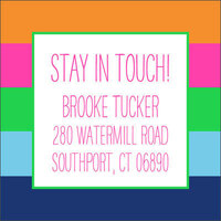 Sorbet Stripes Camp Calling Cards