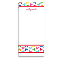 Hearts and Rainbows List Notepad