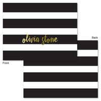 Black and White Stripe Note Cards