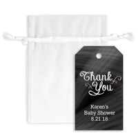 Chalkboard Thank You Hanging Gift Tags with Organza Bags