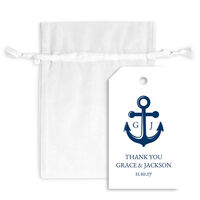 Anchor Hanging Gift Tags with Organza Bags