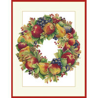 Holiday Fruit Wreath Holiday Cards