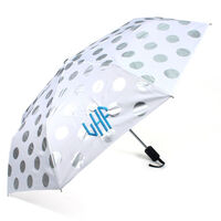 Silver Dots Travel Umbrella