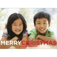 Bold Merry Christmas Flat Photo Cards