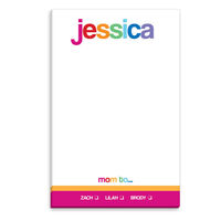 Rainbow Stripes Mom Notepad