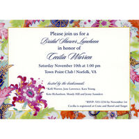 Tropical Flower Border Invitations