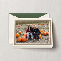 Engraved Classic Cable Top Fold Holiday Photo Mount Card