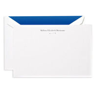Pearl White Correspondence Card with Motif
