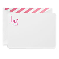 Personalized Pearl White Die Cut Correspondence Card