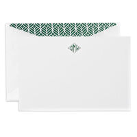 Personalized Monogram on Pearl White Correspondence Card