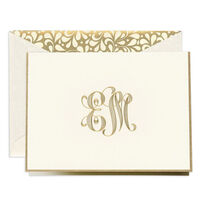 Engraved Alexandria Note with Gold Border