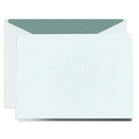 Blind Embossed Catalina Lightweight Note in Beach Glass