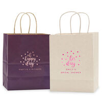 Large Twisted Handled Bags with Confetti Dot Designs