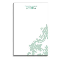 Green Simple Damask Notepads