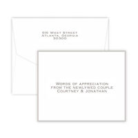 Silver Silhouette Folded Note Cards on Double Thick Stock