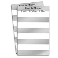 Silver Shimmer Stripe Mommy Notepad