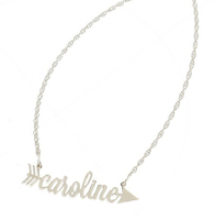 Sterling Silver Arrow Name Necklace
