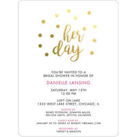 Her Day Confetti Dot Invitations