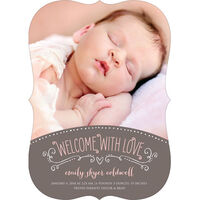Warm Welcome Baby Girl Photo Announcements