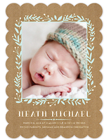 Crafted Introduction Baby Boy Photo Announcements