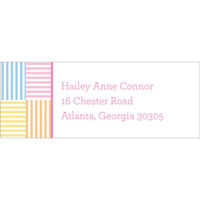 Pink Seersucker Return Address Labels