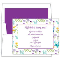 Purple Flower Fields Invitations