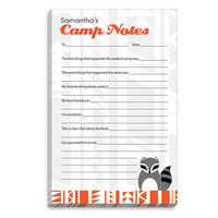 Orange Border Raccoon Fill In Camp Notepads