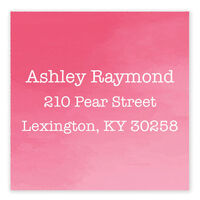 Pink Ombre Square Address Labels
