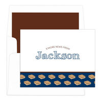 Navy S'More Foldover Note Cards