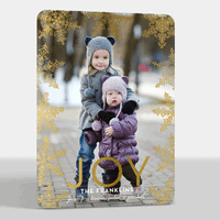 Lovely Flakes Foil Pressed Flat Holiday Photo Cards
