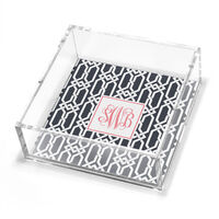 Charcoal Arden Petite Lucite Trinket Tray
