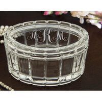 Deep Etched Monogram Crystal Elora Box