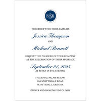 Circle Initials Wedding Invitations