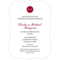 Circle Initials Anniversary Invitations