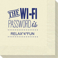 Vintage Chic Wi-Fi Password Napkins