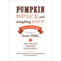 Pumpkin Spice Baby Shower Invitations