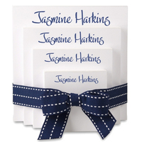Perfect Set of Notepads Tied with a Blue Ribbon