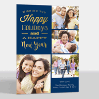 Holiday Foil Collage Photo Cards
