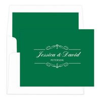 Green Bellissimo Foldover Note Cards