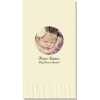 Design Your Own Full Color Christening Photo Guest Towels