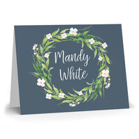 Spring Wreath Folded Note Cards