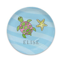 Sea Turtle Melamine Snack Plate