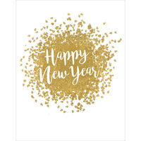 Embossed Happy New Year Holiday Cards