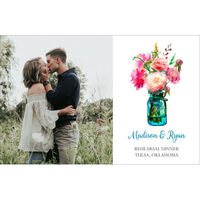 Mason Jar Peonies Photo Placemats