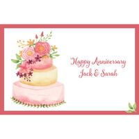 Pink Tiered Cake Placemats