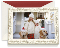 Engraved Merry Christmas Photo Cards