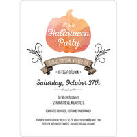 White Watercolor Pumpkin Invitations