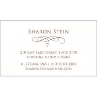 Ornate Scroll Letterpress Contact Cards