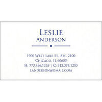 Square Motif Letterpress Contact Cards